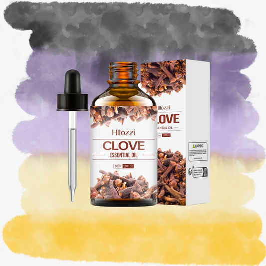 un flacon d'huile essentiel de clou de girofle
