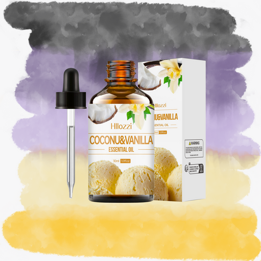 flacon d'huile parfumée coco vanille