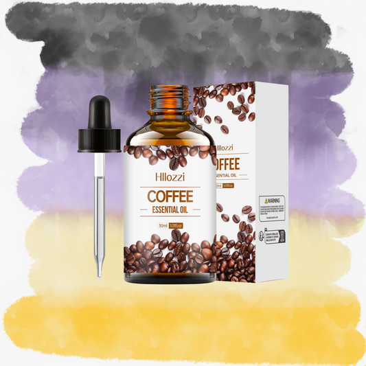 un flacon d'huile essentielle de café