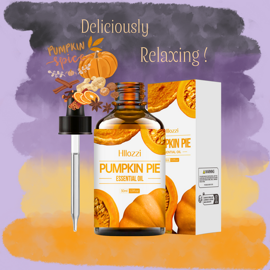 un flacon d'huile parfumée arôme pumpkin pie
