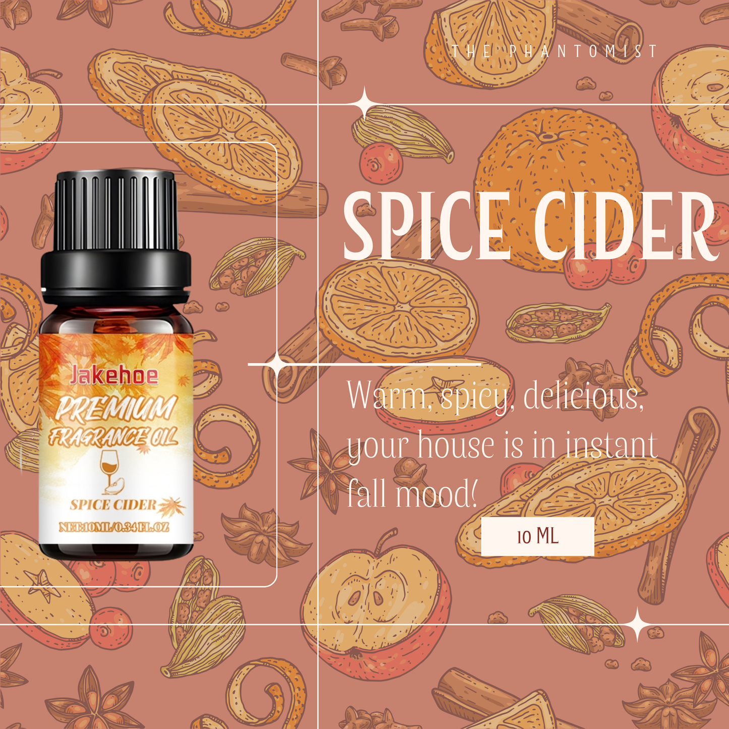 Cozy Autumn Gourmand - 6 Aromatherapy fragrance oils set