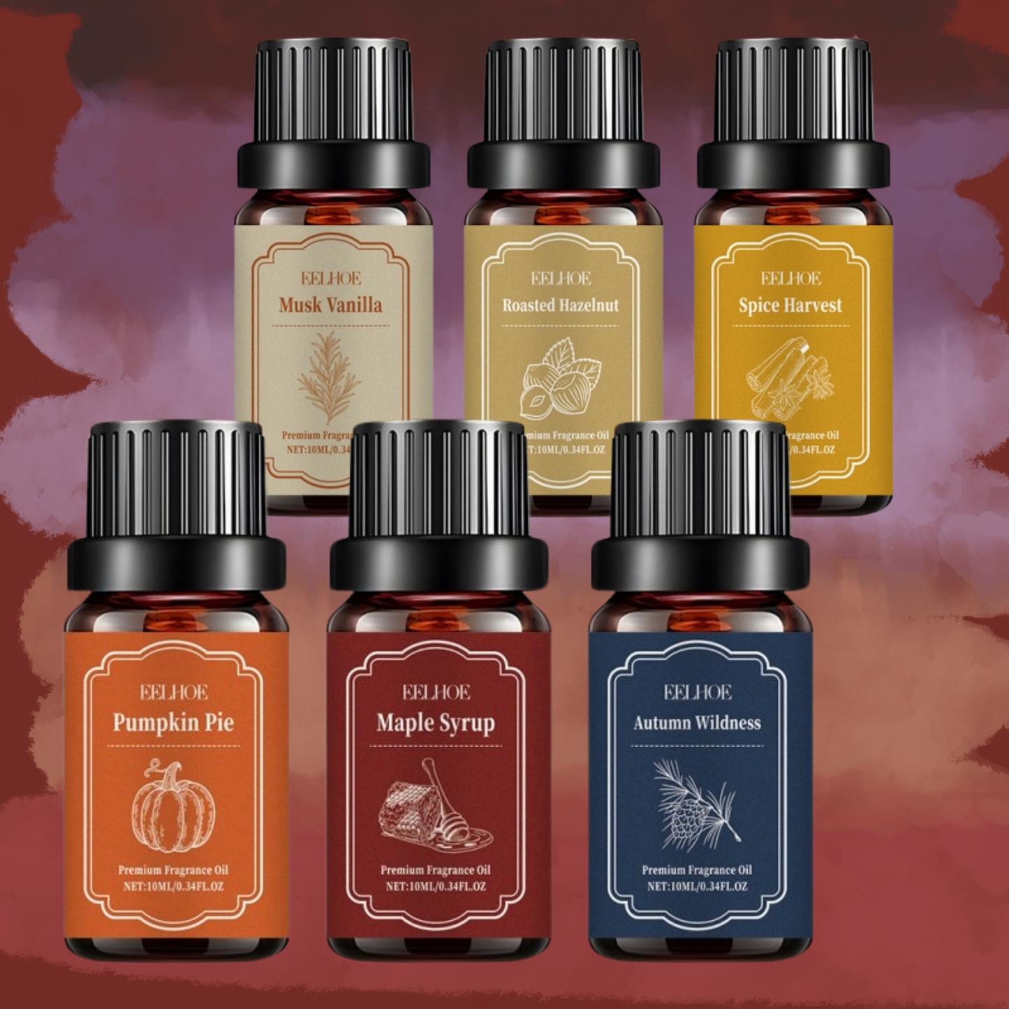 Hello Autumn - 6 Aromatherapy fragrance oils set
