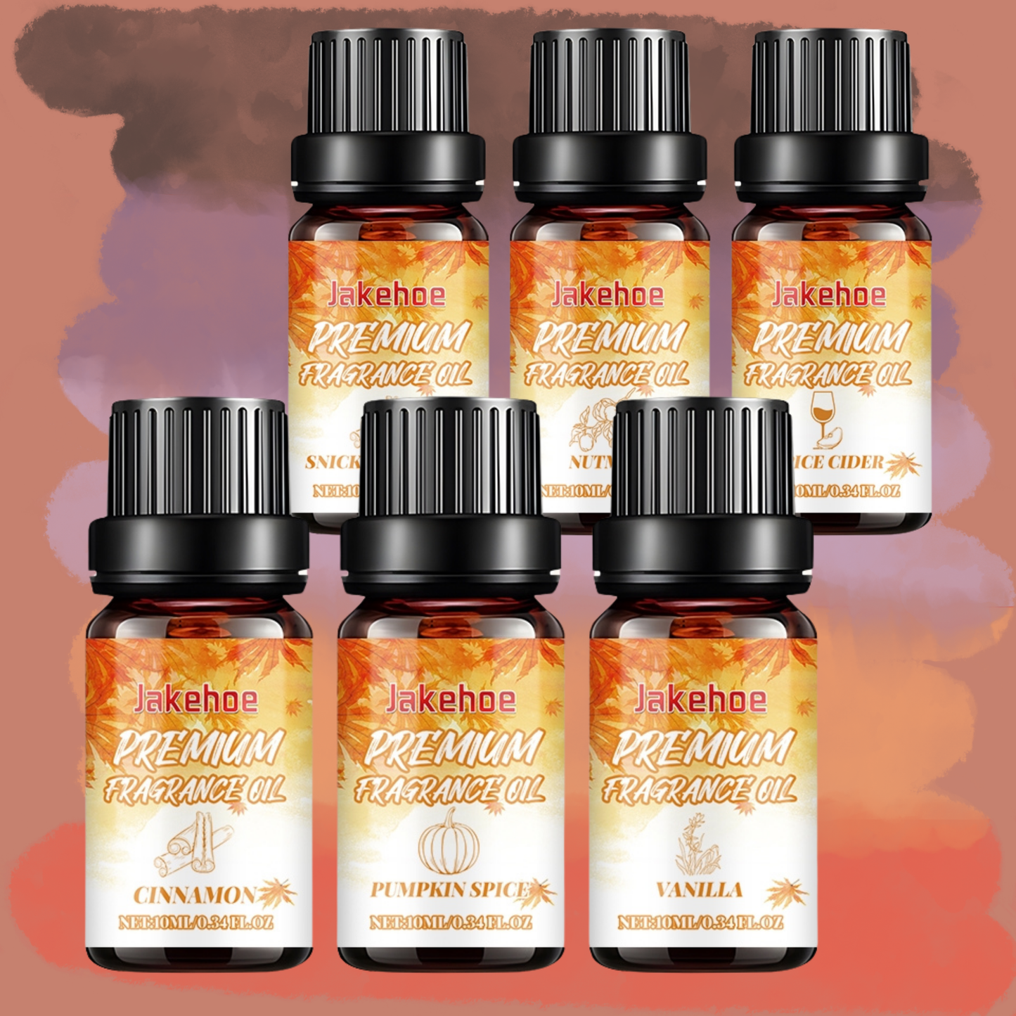 Cozy Autumn Gourmand - 6 Aromatherapy fragrance oils set