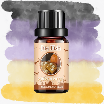 un flacon d'huile essentielle indiquant pumpkin pie