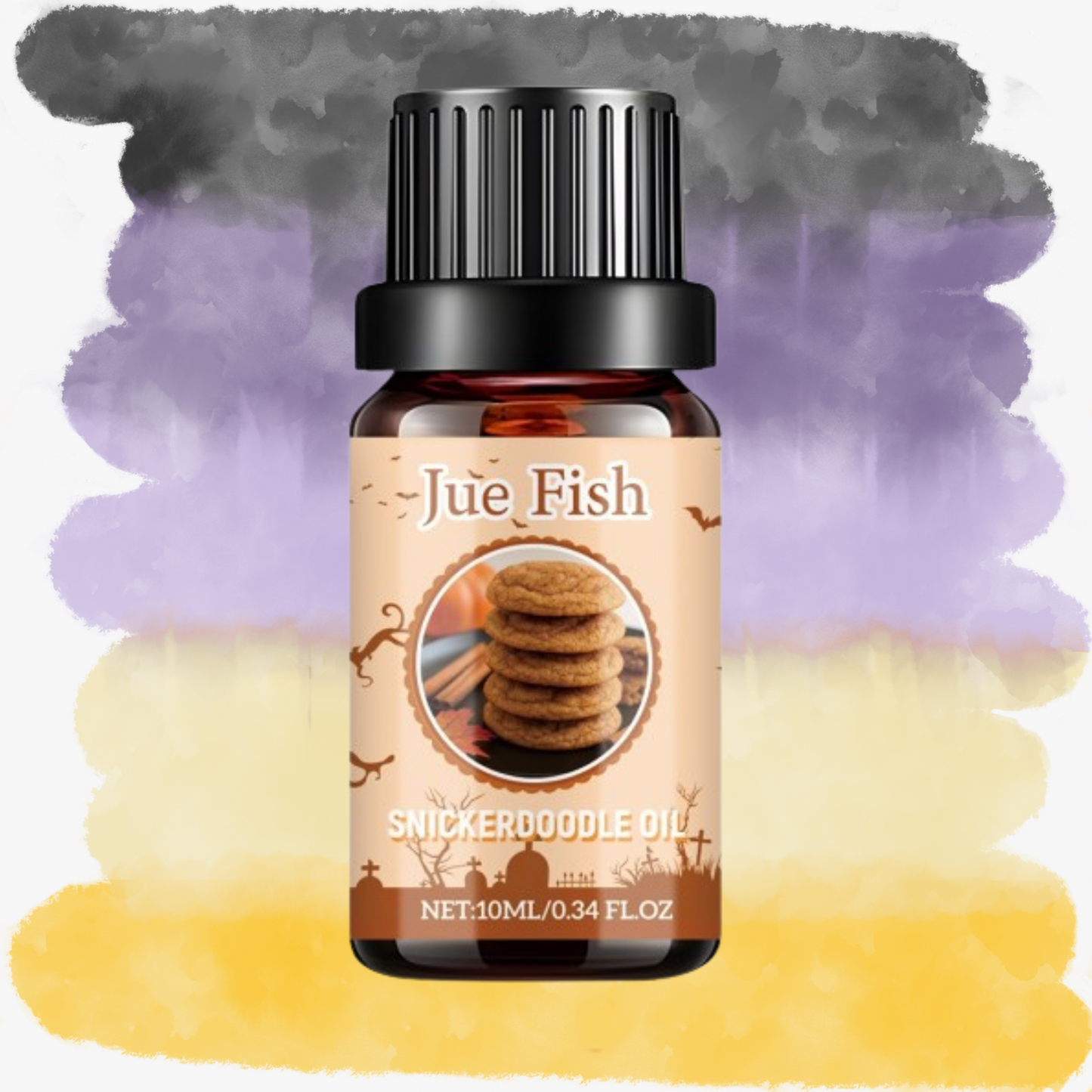 un flacon d'huile essentielle indiquant snickerdoodle