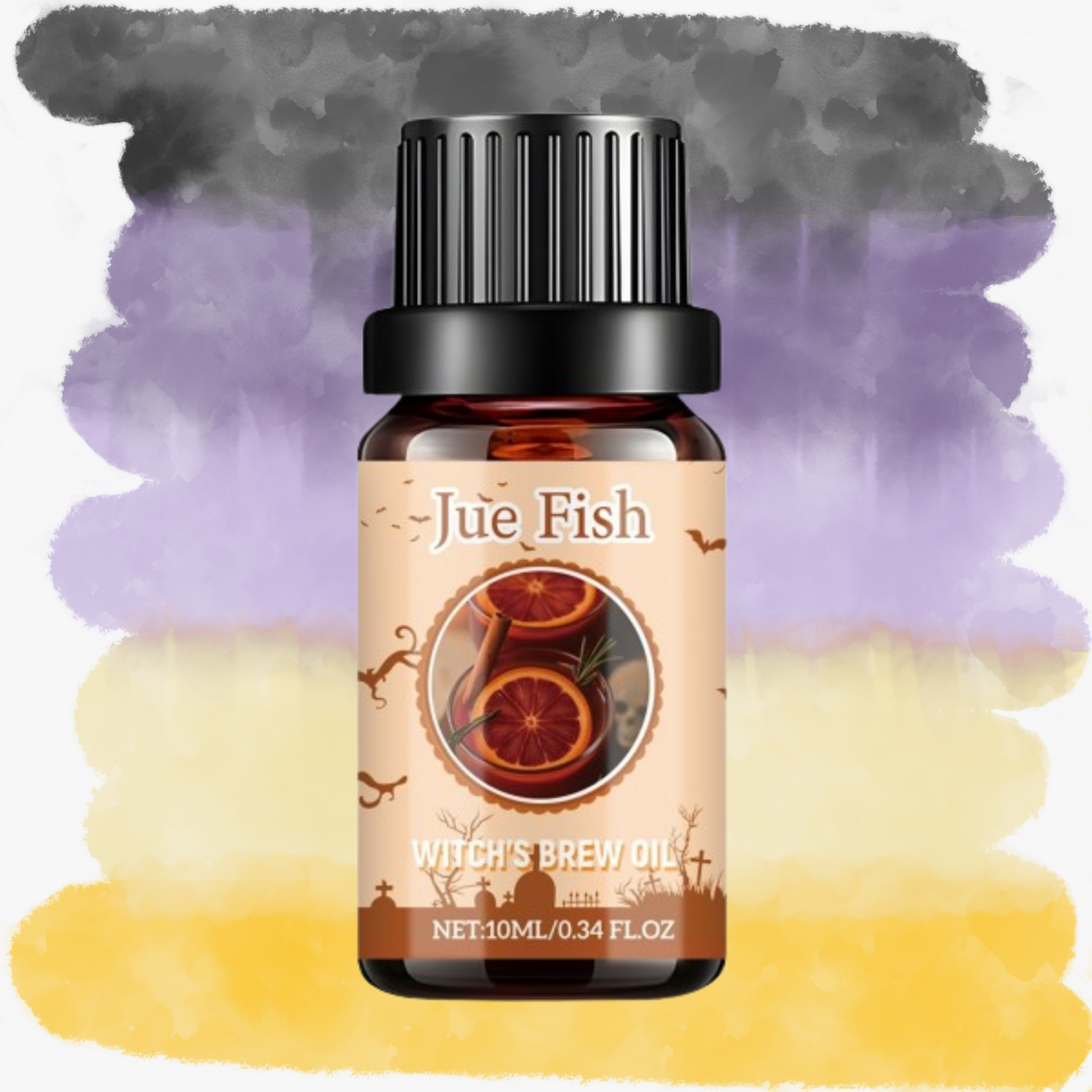 un flacon d'huile essentielle indiquant witch's brew